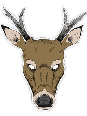 Maska, Briedis, 34 x 40 cm Maska, Briedis, 34 x 40 cm
