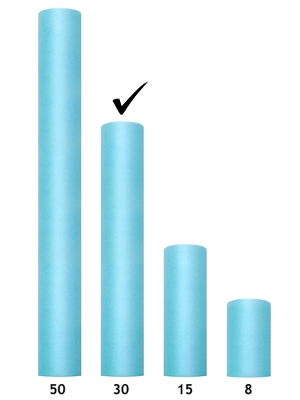 Tulle Plain, light turquoise, 0.3 x 50m, 1piece Tulle Plain, light turquoise, 0.3 x 50m, 1piece