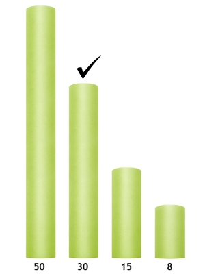 Tulle Plain, light green, 0.3 x 50m Tulle Plain, light green, 0.3 x 50m