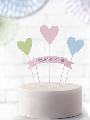 4 pcs, Cupcake toppers Pastelove, 13.5-20.5cm 4 pcs, Cupcake toppers Pastelove, 13.5-20.5cm