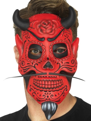 Day of the Dead Devil Mask, Adult Day of the Dead Devil Mask, Adult