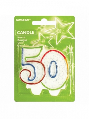 Svecīte, 50 gadi, 8 cm Svecīte, 50 gadi, 8 cm