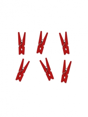 20 pcs, Wooden Pegs, red, 3 cm 20 pcs, Wooden Pegs, red, 3 cm