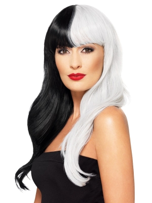 Deluxe Wig, Half & Half With Fringe Deluxe Wig, Half & Half With Fringe