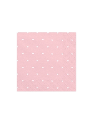 20 pcs, Napkins Little Hearts, 33x33 cm 20 pcs, Napkins Little Hearts, 33x33 cm