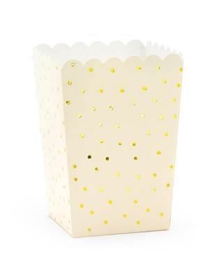 6 pcs, Boxes for popcorn Dots, light pink, 7 x 7 x 12.5 cm 6 pcs, Boxes for popcorn Dots, light pink, 7 x 7 x 12.5 cm