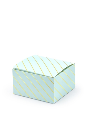 10 pcs, Boxes Stripes, light blue, 6 x 3.5 x 5.5 cm 10 pcs, Boxes Stripes, light blue, 6 x 3.5 x 5.5 cm