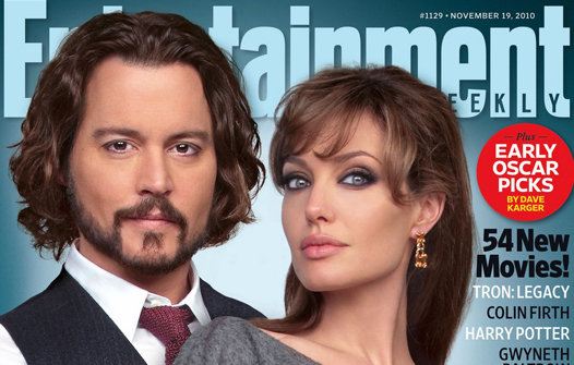 Анджелина Джоли и Джонни Депп на обложке Entertainment Weekly