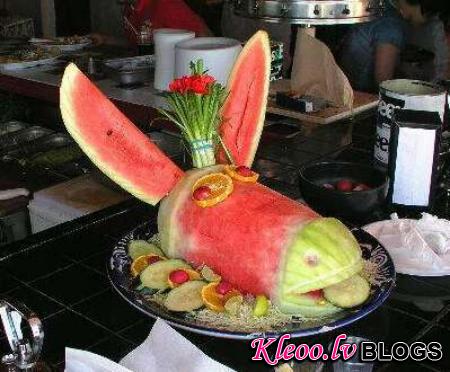 Donkey Watermelon Salad Art