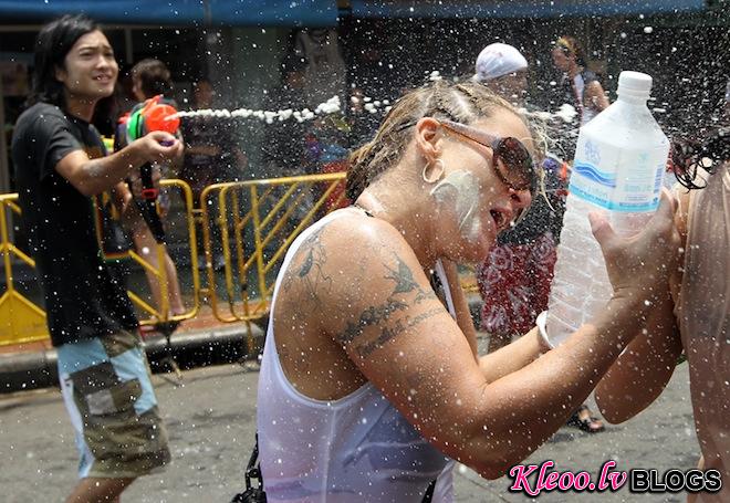 Songkran Festival in Bangkok, Thailand