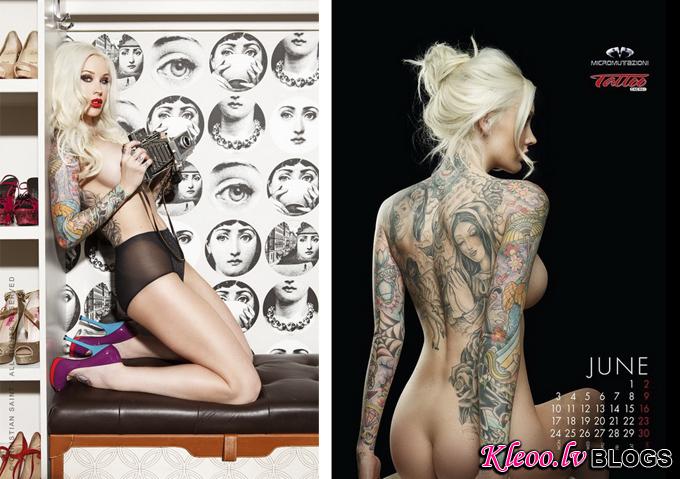 Sabina Kelley в календаре Tattoo Energy 2013