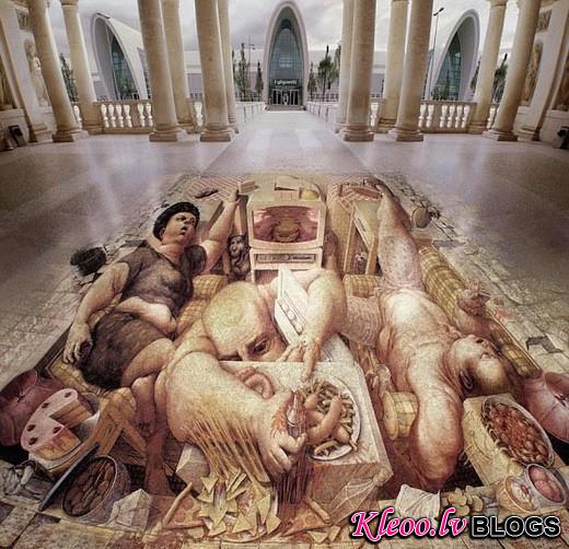Awesome 3D street Art done by Kurt Wenner 5