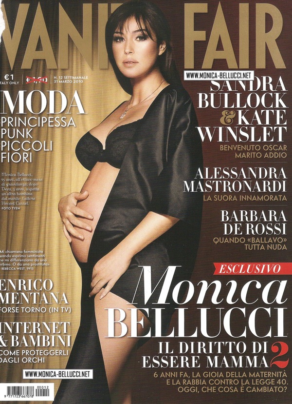 Pregnant Monica Bellucci in Vanity Fair