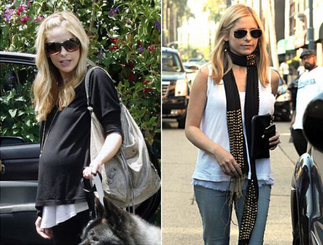 pregnant celebs15 Celebrities During and After Pregnancy