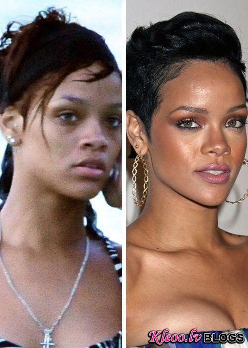 celebs makeup15 Famous People with and without Make Up
