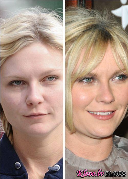 celebs makeup18 Famous People with and without Make Up