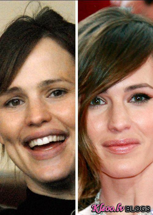 celebs makeup22 Famous People with and without Make Up
