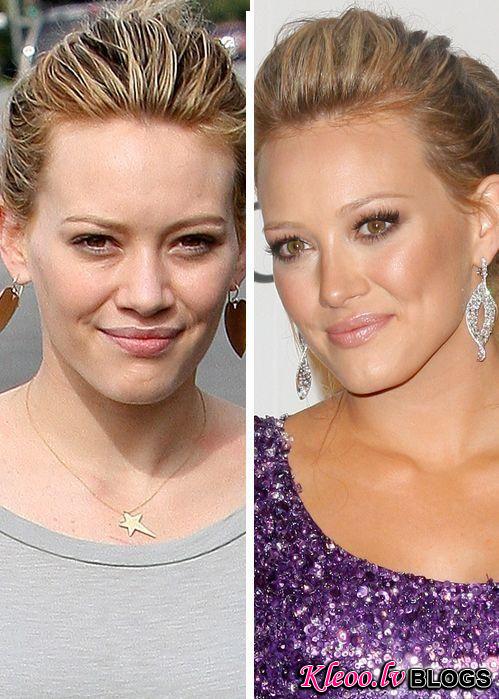 celebs makeup23 Famous People with and without Make Up