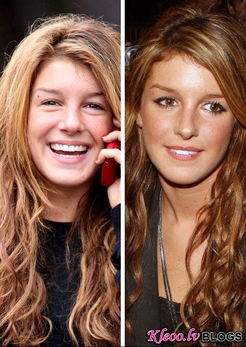 celebs makeup28 Famous People with and without Make Up