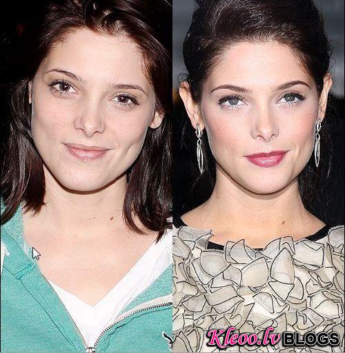 celebs makeup04 Famous People with and without Make Up