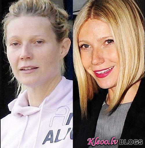 celebs makeup05 Famous People with and without Make Up