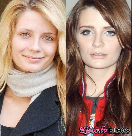 celebs makeup06 Famous People with and without Make Up