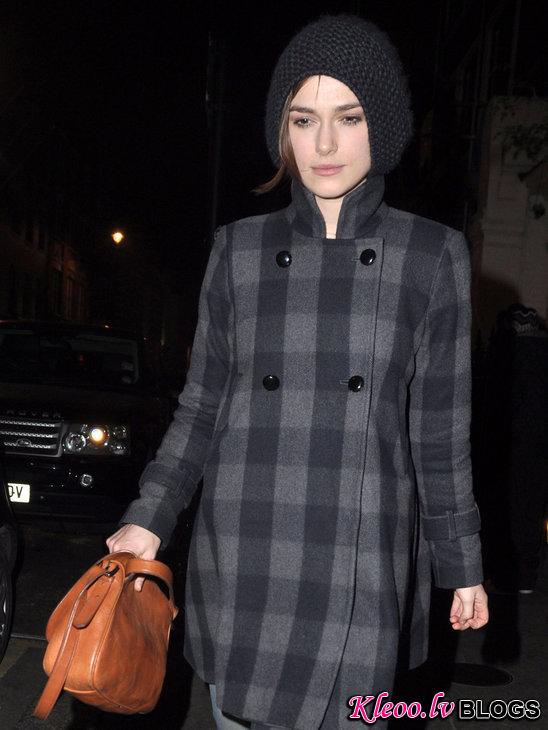 Keira Knightley wraps up in style too!