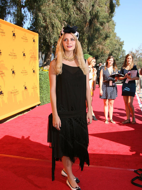 7. Ok so Mischa Barton was at a vintage themed party, but that is no excuse to wear something sad! This black swing dresss does nothing for her figure and the hat totally overwhelms her face, especially with all that black eyeliner!