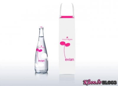 Pudeles dizains Evian no Courrèges.