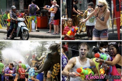 Jaunā Gada svētki "Songkran" Taizemē.