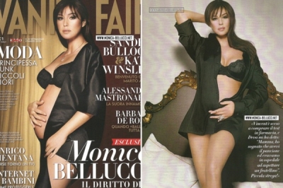 Monika Beluči stāvoklī  Vanity Fair žurnālā