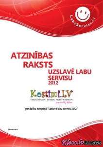 Atzinības raksts no Labs serviss 2012.