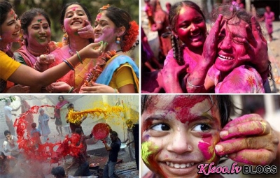 Holi festivāls.