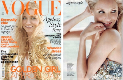 Cameron Diaz Britu žurnālā Vogue