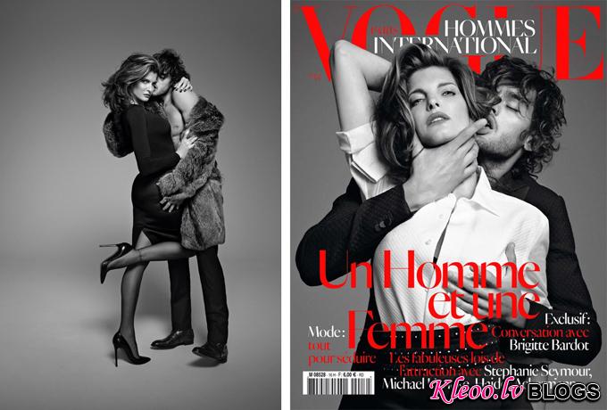 Стефани Сеймур и Марлон Тейксейра в Vogue Hommes International