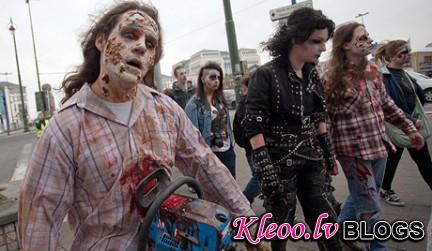 «Зомби» организовали шествие в Брюсселе