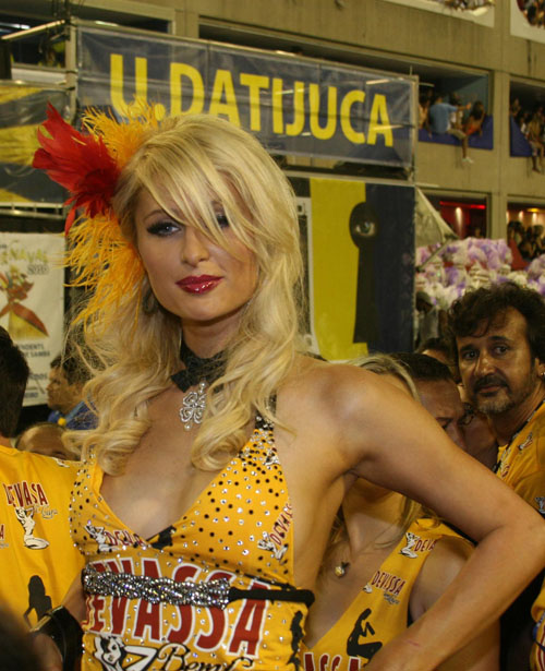 Paris Hilton – Cleavage Candids at the Carnival in Rio de Janeiro