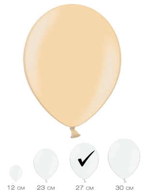 10 pcs, Strong Balloons, Metallic Bright Orange, size 27 cm 10 pcs, Strong Balloons, Metallic Bright Orange, size 27 cm