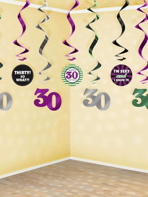 7 pcs, Swirls Thirty, mix, 60cm 7 pcs, Swirls Thirty, mix, 60cm