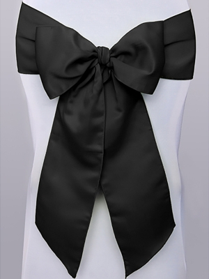 10 pcs, Chair sashes, black, 0.15 x 2.75 m 10 pcs, Chair sashes, black, 0.15 x 2.75 m