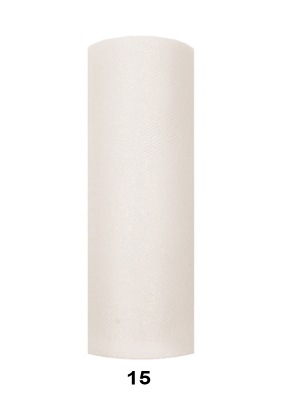 Tulle Glittery, cream, 0.15 x 9m Tulle Glittery, cream, 0.15 x 9m