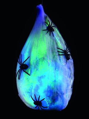 Tumsā spīdoša zirnekļu ligzda, ar skaņu un vibrāciju, 24 x 24 x 42 cm
