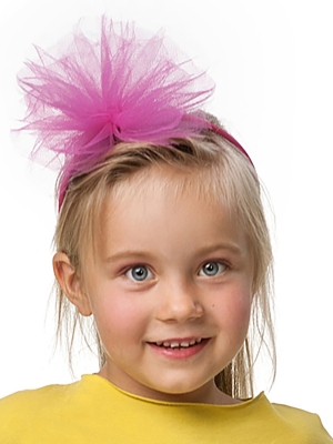 Tulle headband, deep pink Tulle headband, deep pink