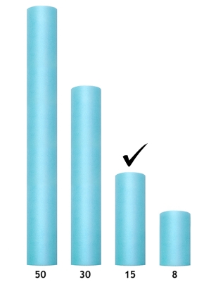 Tulle Plain, turquoise, 0.15 x 9m Tulle Plain, turquoise, 0.15 x 9m