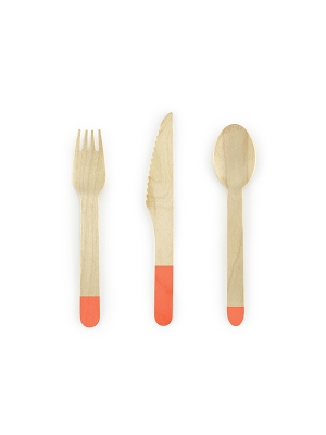 18 gab, Koka vienreizējie trauki - tumši oranži, 16 cm 18 gab, Koka vienreizējie trauki - tumši oranži, 16 cm