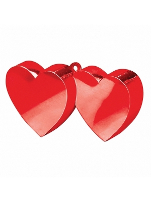 Balloon weight Two Hearts, red, 170 g Balloon weight Two Hearts, red, 170 g