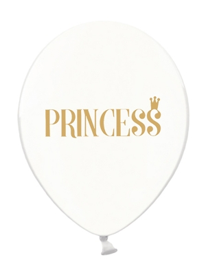 Шар Princess, прозрачный с золотым, 30 см Шар Princess, прозрачный с золотым, 30 см