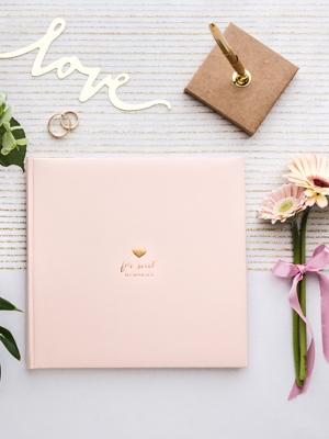 22 pages, Guest Book, powder pink, 20.5 x 20.5 cm 22 pages, Guest Book, powder pink, 20.5 x 20.5 cm