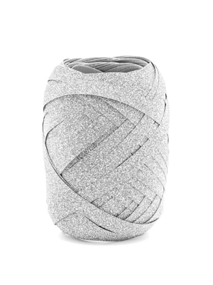 Plastic ribbon, silver, 5mm/10m Plastic ribbon, silver, 5mm/10m
