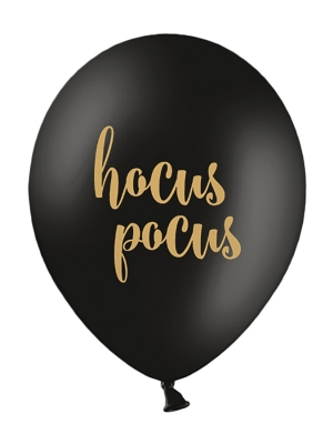 Balloon Hocus Pocus, black with gold, 30 cm Balloon Hocus Pocus, black with gold, 30 cm